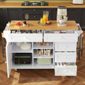 Dining trolley (134 x 46 x 92 cm), modern and simple white food trolley, combined drawer-storage cabinet design, mobile and fixed dual-use design, suitable for domestic and commercial kitchens, white