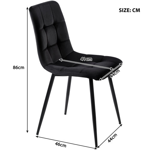 Dining table set, dining table and chair set (5-piece), modern, simple round marble dining table and chair set, gold-coloured metal table legs + 4 ergonomic velvet chairs, black dining chairs