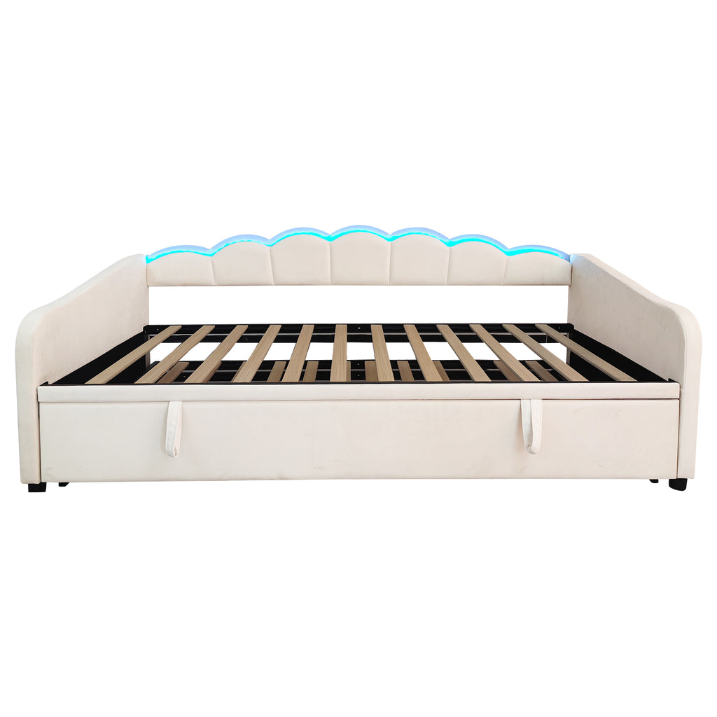 Beige Petal Trundle Bed package 2