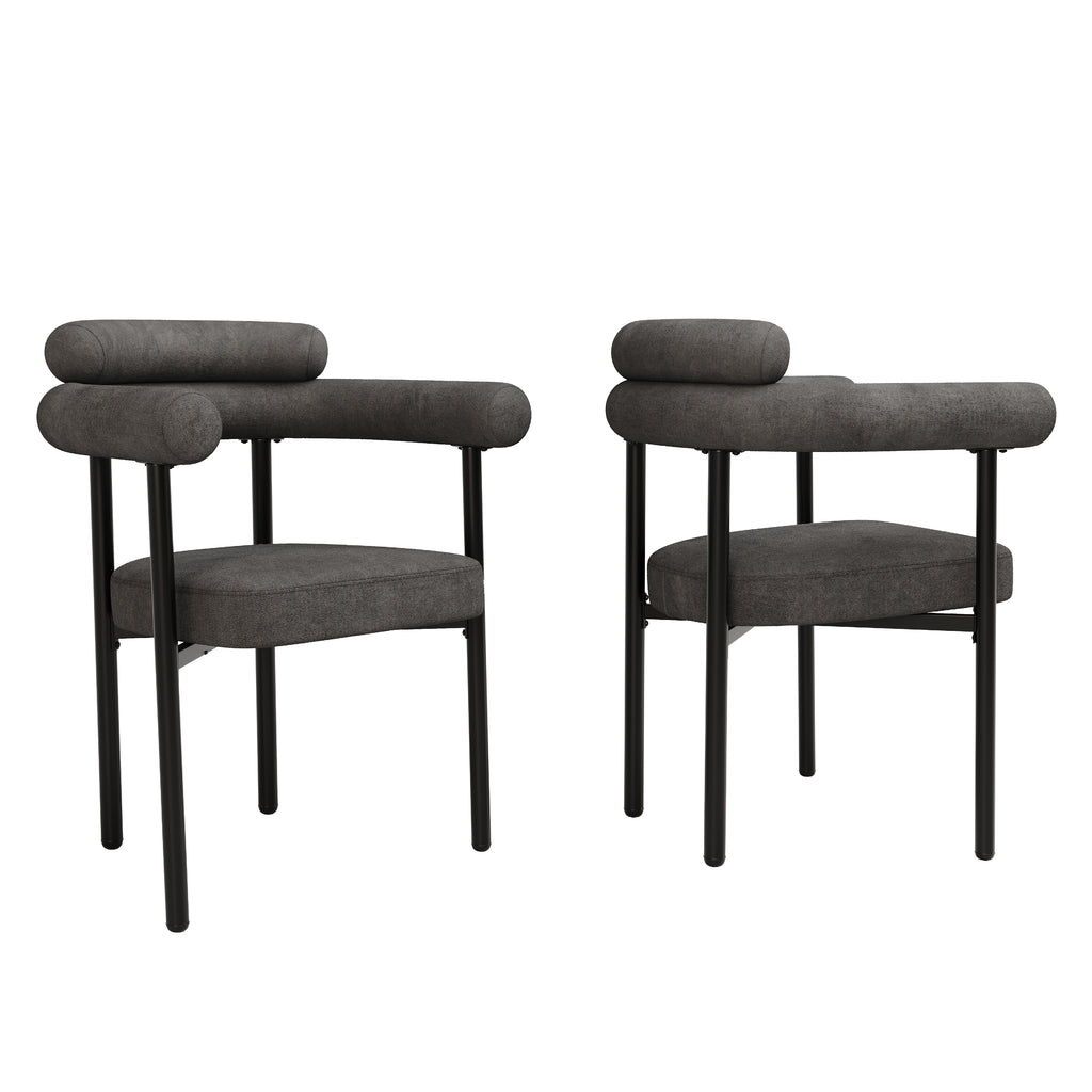 Modern Dining Chairs set of 2, Upholstered Velvet Armchairs,Comfortable Armrest Dining Chairs for Kitchen, Dining Room, Living Room, Multiple Colour Options