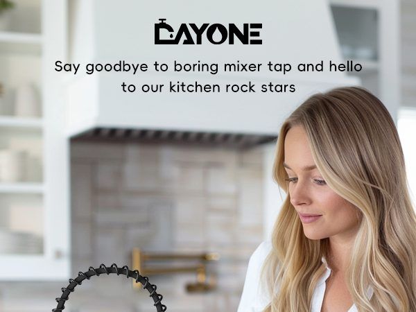 DAYONE Matte Black Spring Pull-Down Kitchen Tap