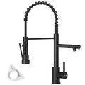 DAYONE Matte Black Spring Pull-Down Kitchen Tap