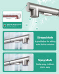 DAYONE Brushed Steel Pull-Out Kitchen Mixer Tap