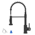 DAYONE Matte Black Spring Pull-Down Kitchen Tap
