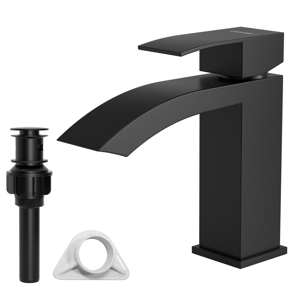 DAYONE Matte Black Basin Tap with Pop-Up Waste