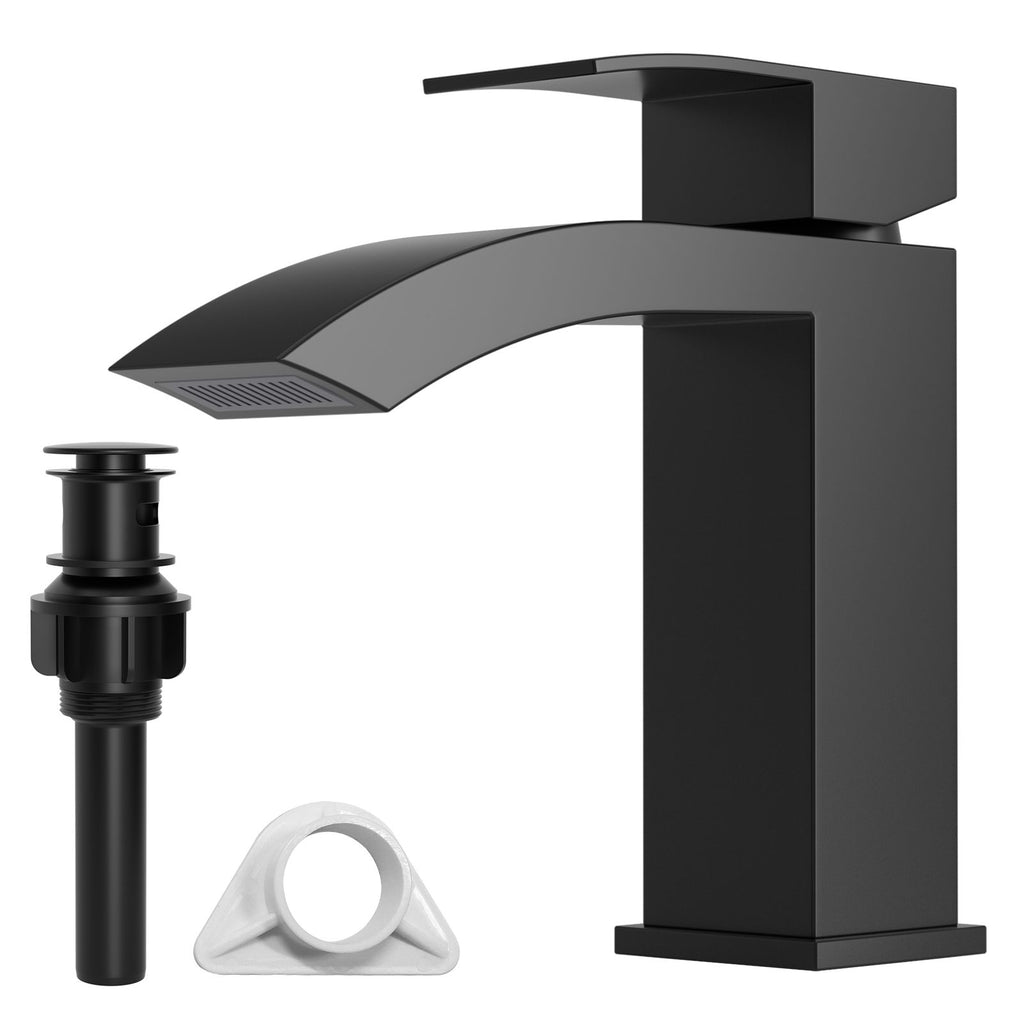 DAYONE Matte Black Basin Tap with Pop-Up Waste