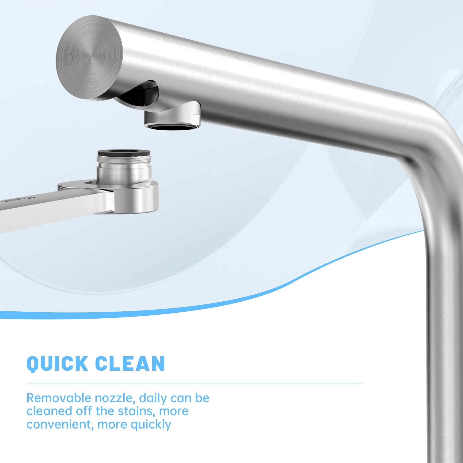 DAYONE Brushed Steel 3 Way Filter Kitchen Tap