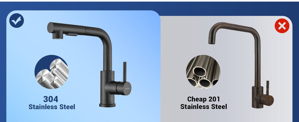 DAYONE Matte Black Pull-Out Kitchen Mixer Tap