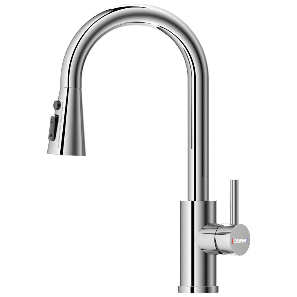 DAYONE Chrome Pull-Out Kitchen Mixer Tap