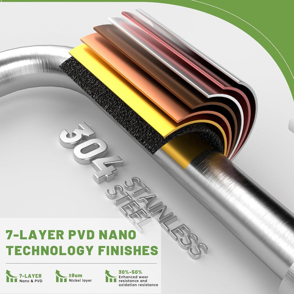 DAYONE Brushed Steel Waterfall Pull-Out Kitchen Tap