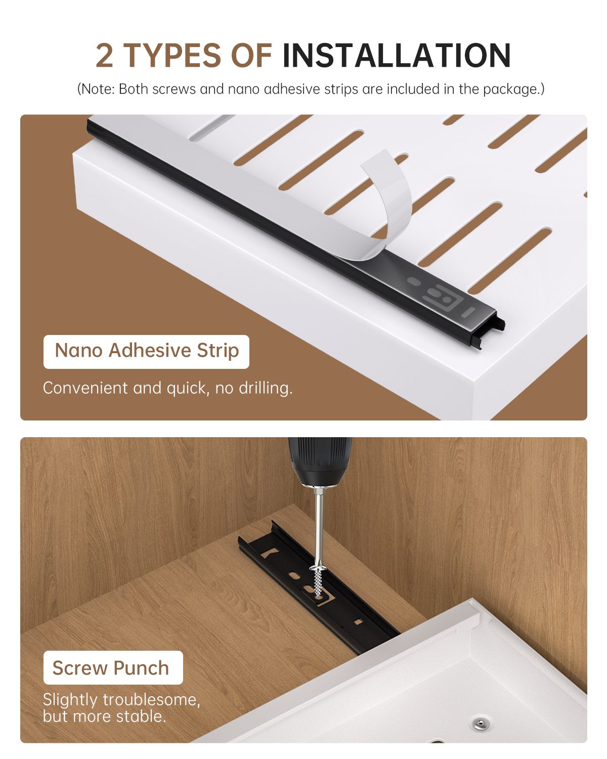 DAYONE White Pull-Out Cabinet Organizer 2 Pack