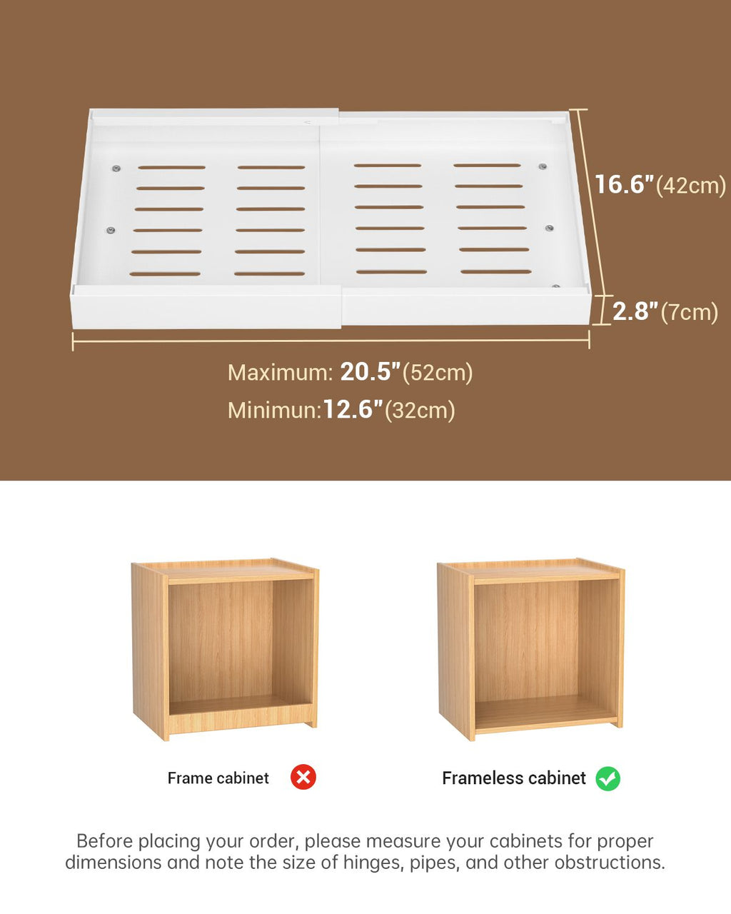 DAYONE White Pull-Out Cabinet Organizer 2 Pack