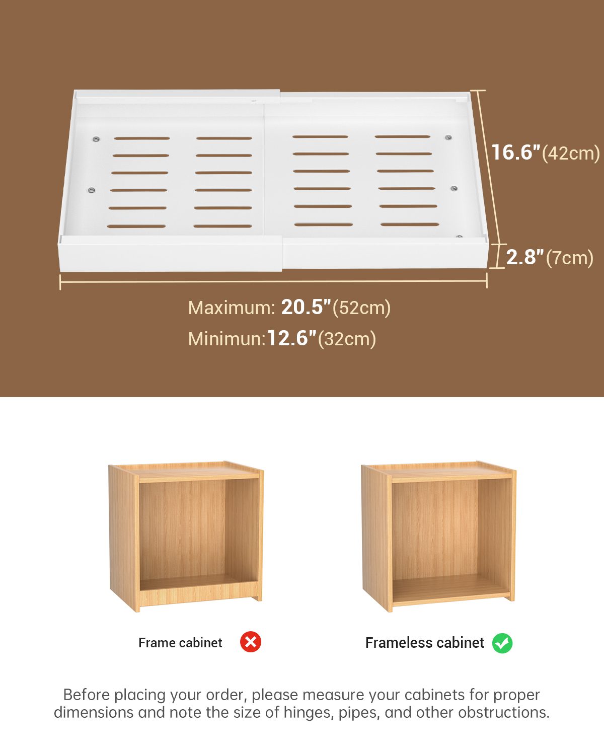 DAYONE White Pull-Out Cabinet Organizer 2 Pack