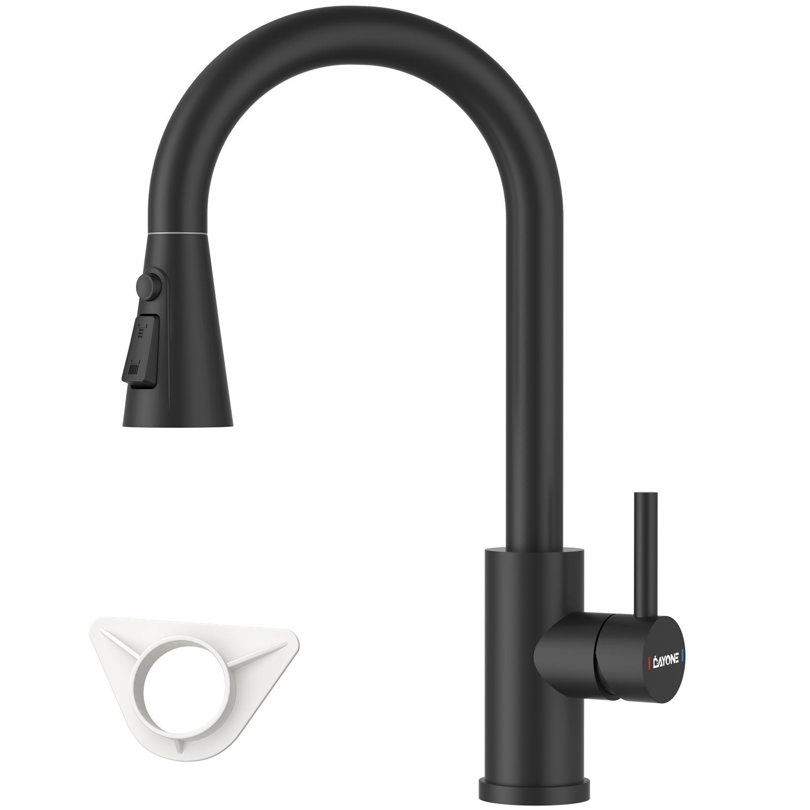 DAYONE Matte Black Pull-Out Kitchen Mixer Tap