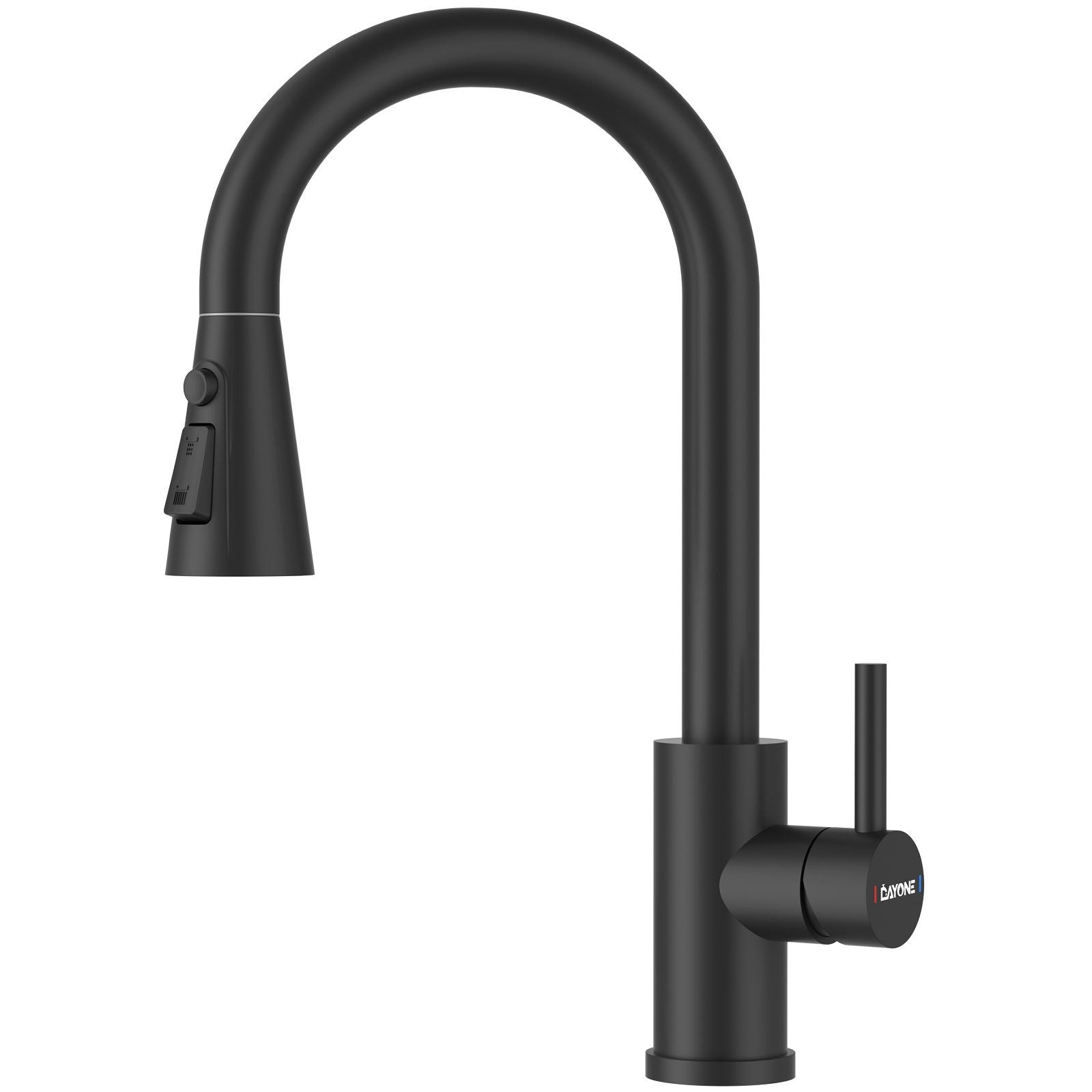 DAYONE Matte Black Pull-Out Kitchen Mixer Tap